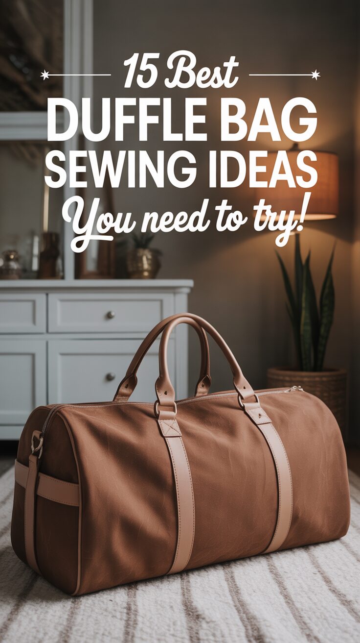 Pinterest pin for 15 Best Duffle Bag Sewing Ideas You Need To Try!