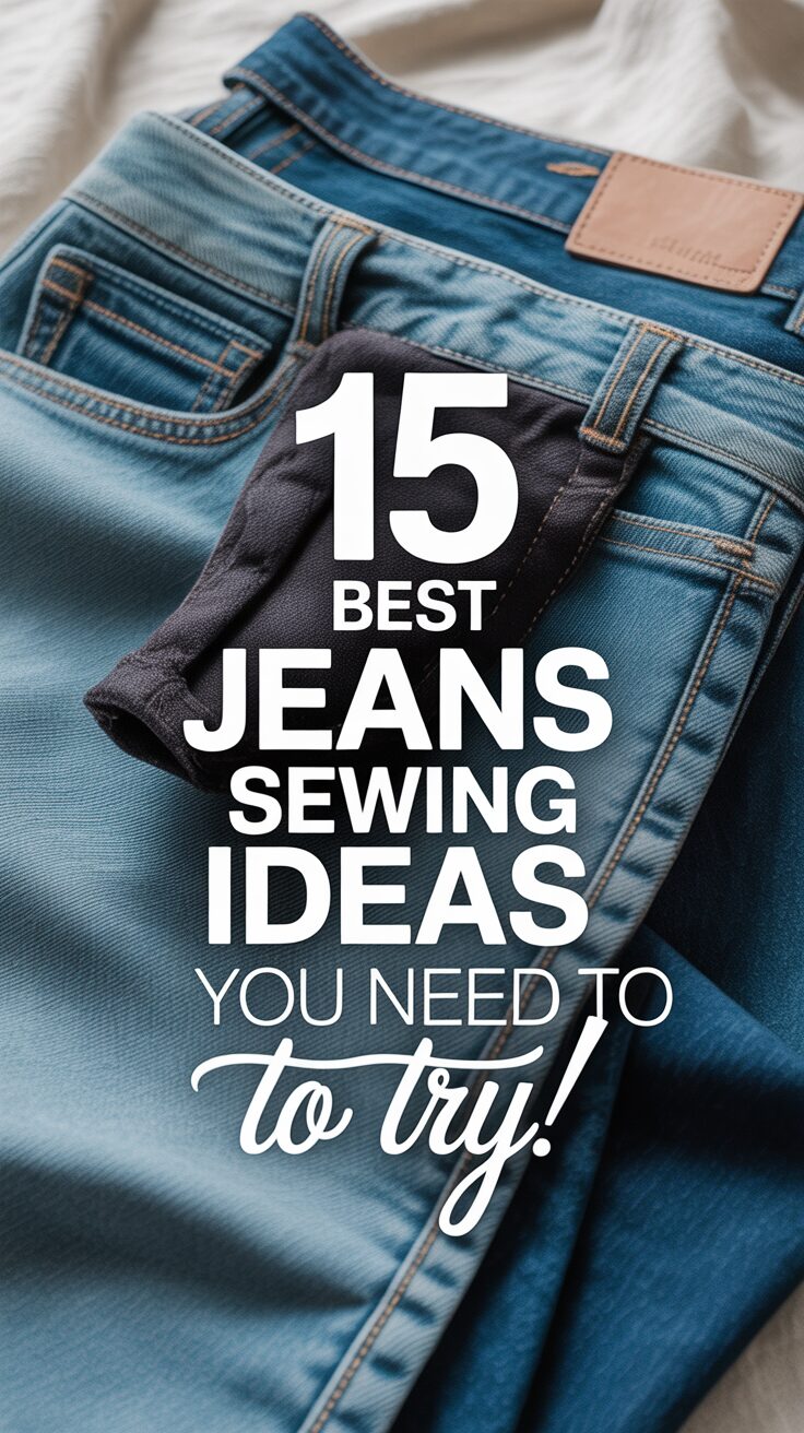 Pinterest pin for 15 Best Jeans Sewing Ideas You Need To Try!