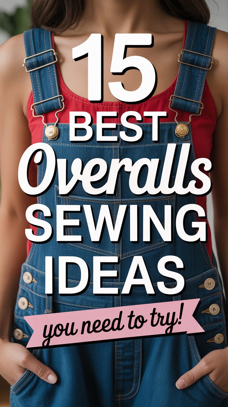 Pinterest pin for 15 Best Overalls Sewing Ideas You Need To Try!