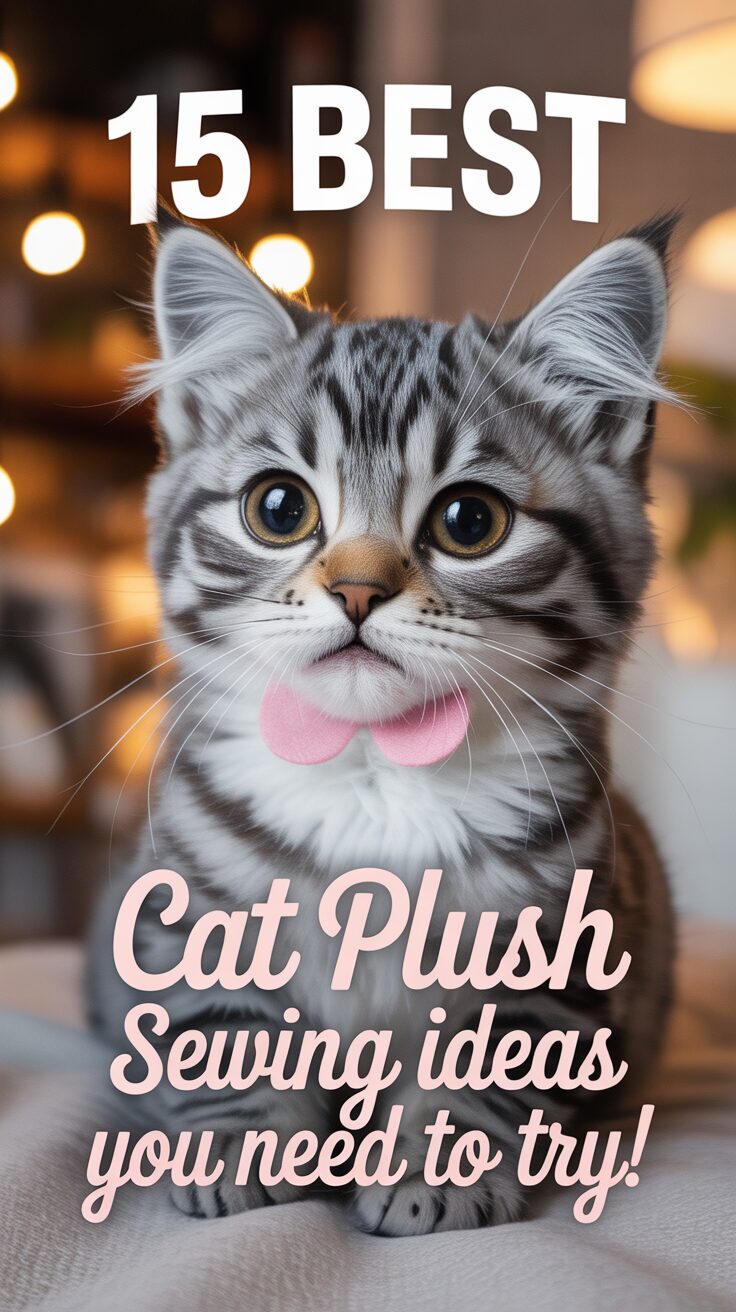 Pinterest pin for 15 Best Cat Plush Sewing Ideas You Need To Try!