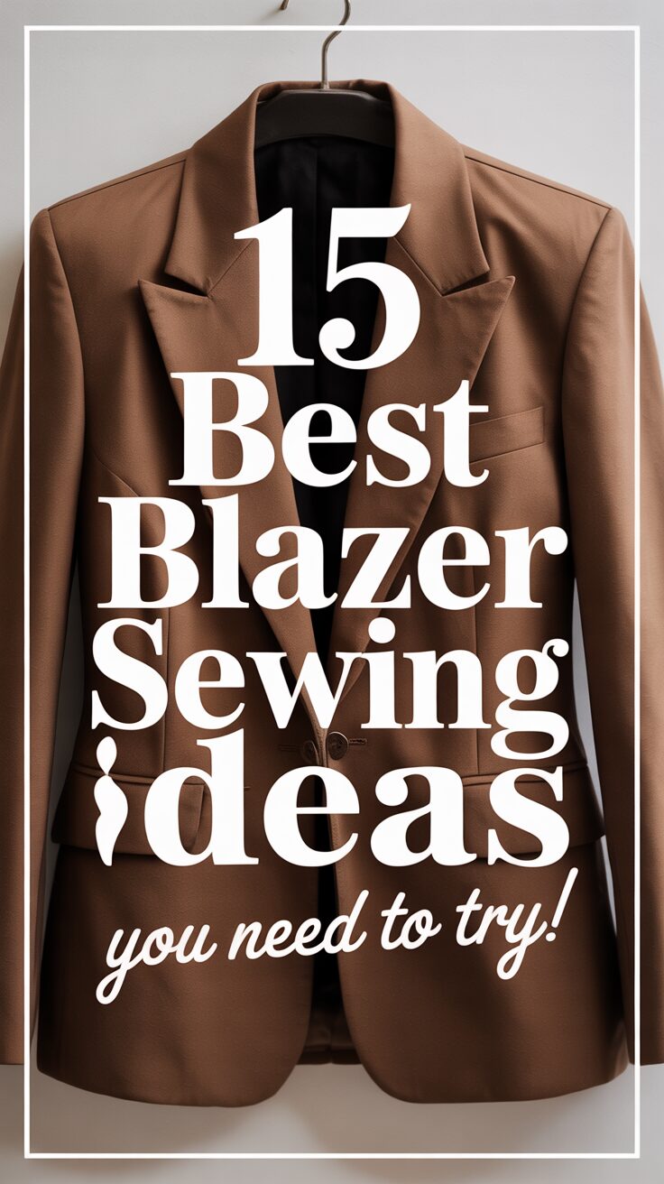 Pinterest pin for 15 Best Blazer Sewing Ideas You Need To Try!