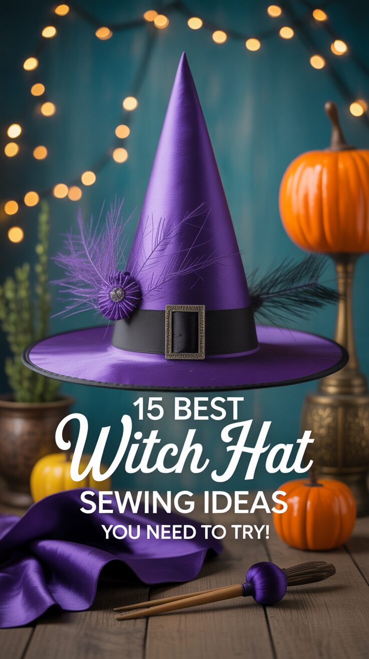 Pinterest pin for 15 Best Witch Hat Sewing Ideas You Need To Try!
