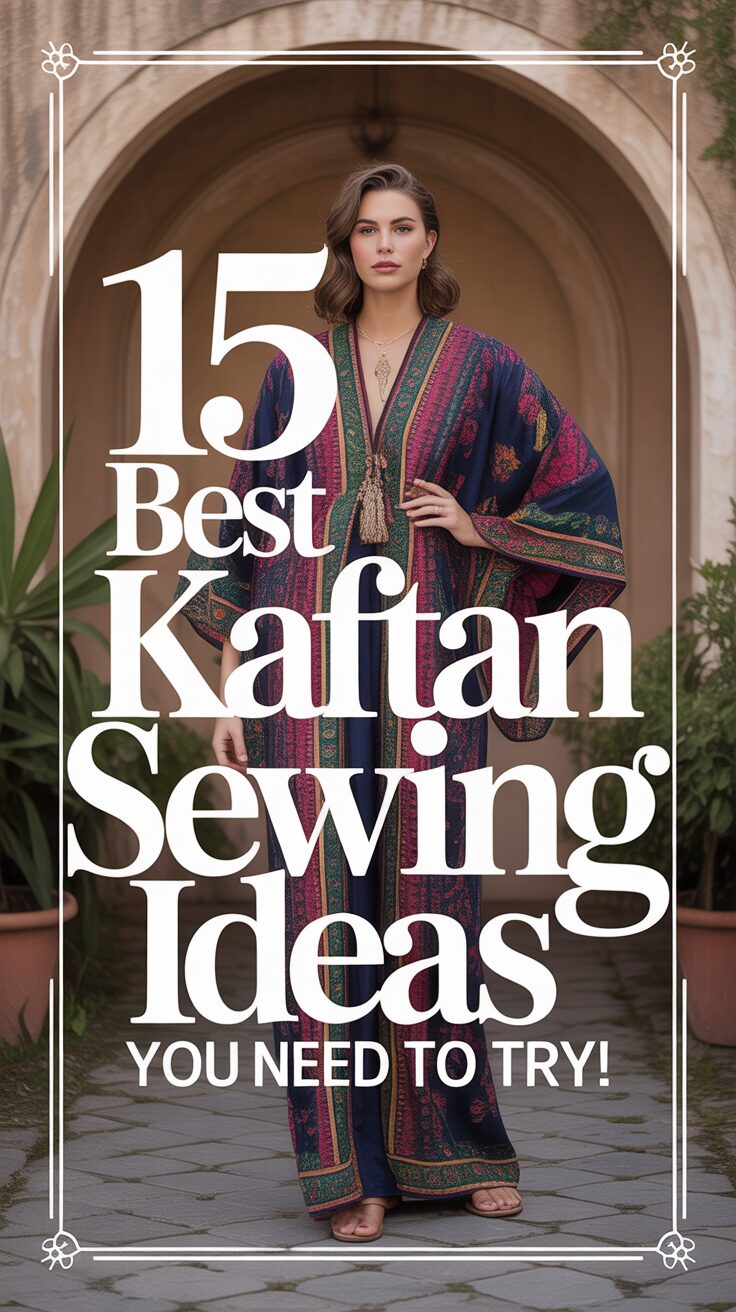 Pinterest pin for 15 Best Kaftan Sewing Ideas You Need To Try!