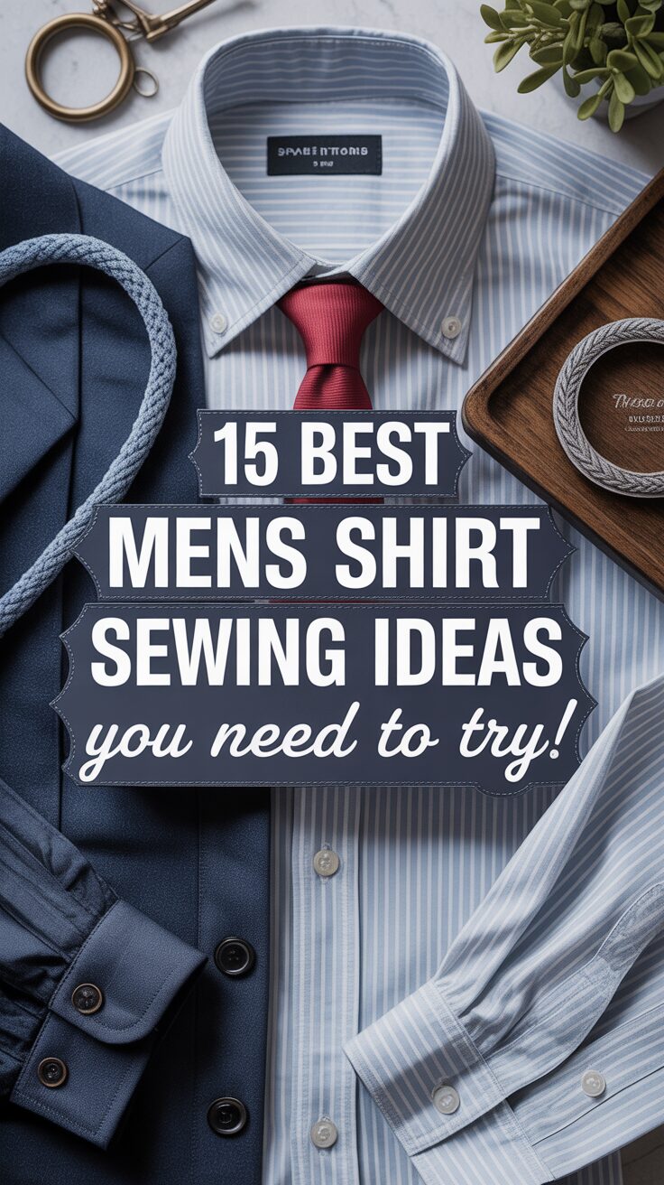 Pinterest pin for 15 Best Mens Shirt Sewing Ideas You Need To Try!