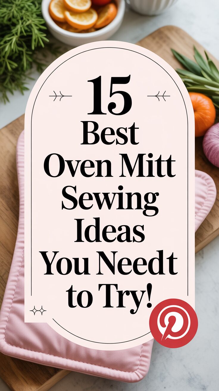 Pinterest pin for 15 Best Oven Mitt Sewing Ideas You Need To Try!