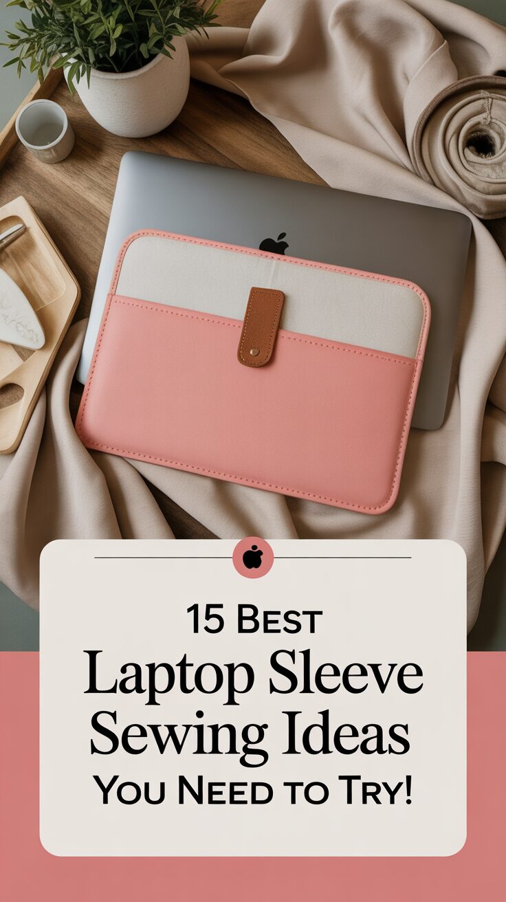 Pinterest pin for 15 Best Laptop Sleeve Sewing Ideas You Need To Try!