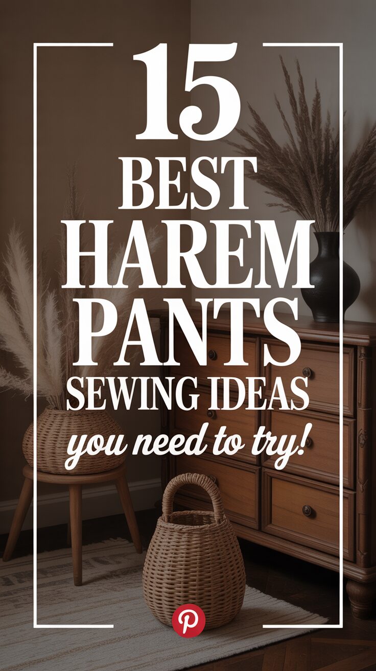 Pinterest pin for 15 Best Harem Pants Sewing Ideas You Need To Try!
