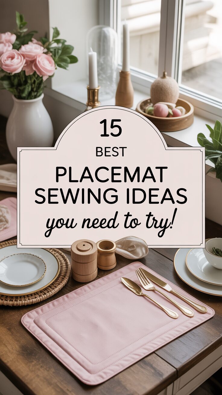 Pinterest pin for 15 Best Placemat Sewing Ideas You Need To Try!