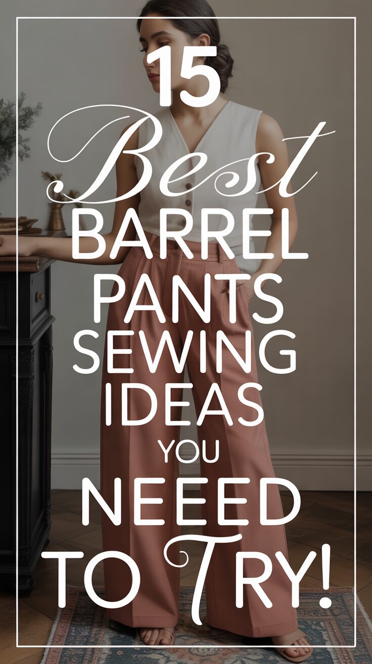 Pinterest pin for 15 Best Barrel Pants Sewing Ideas You Need To Try!