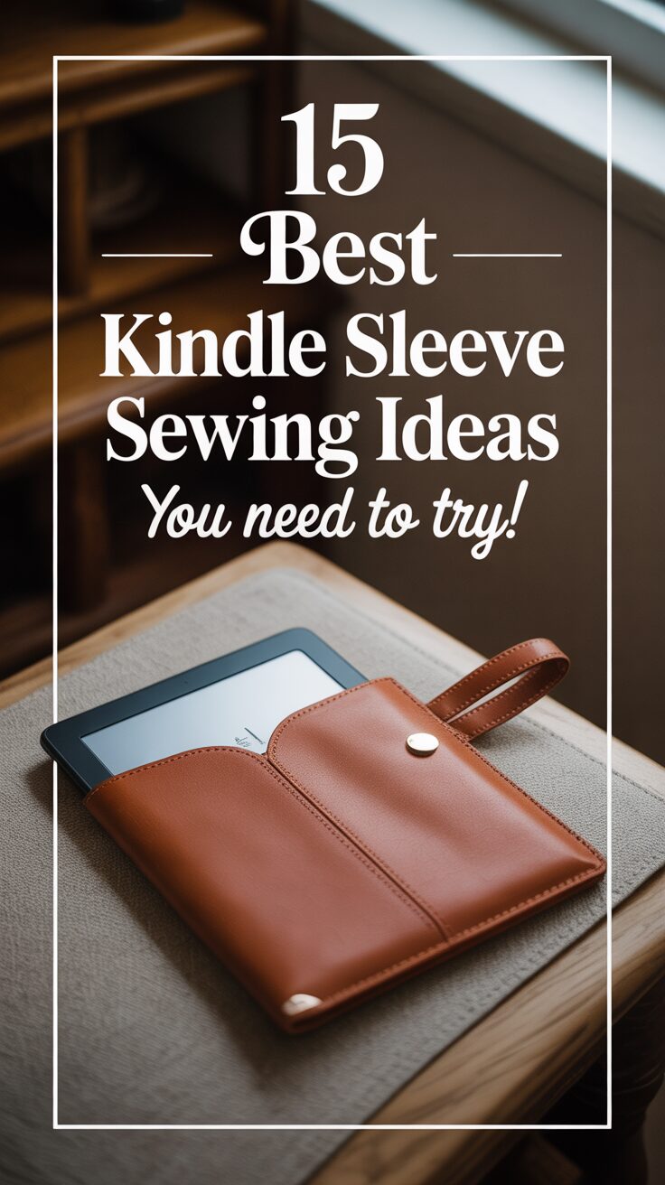 Pinterest pin for 15 Best Kindle Sleeve Sewing Ideas You Need To Try!