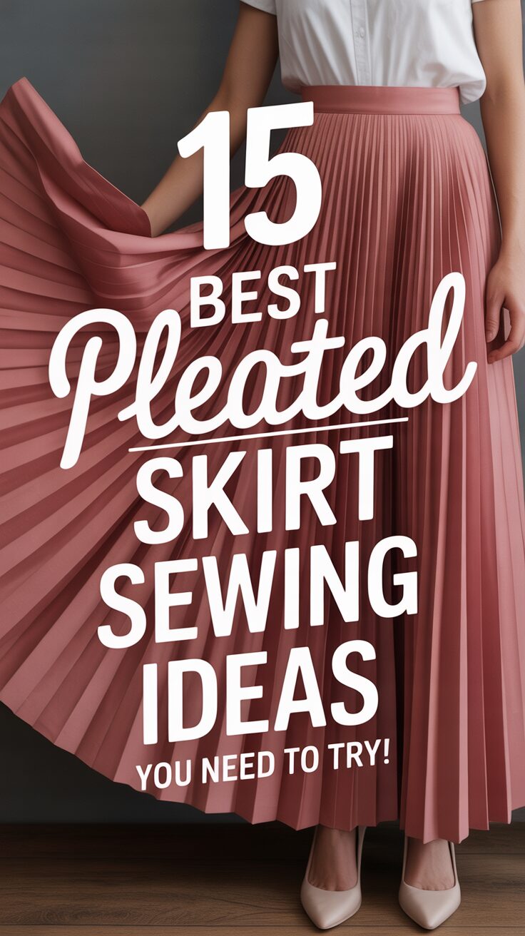 Pinterest pin for 15 Best Pleated Skirt Sewing Ideas You Need To Try!