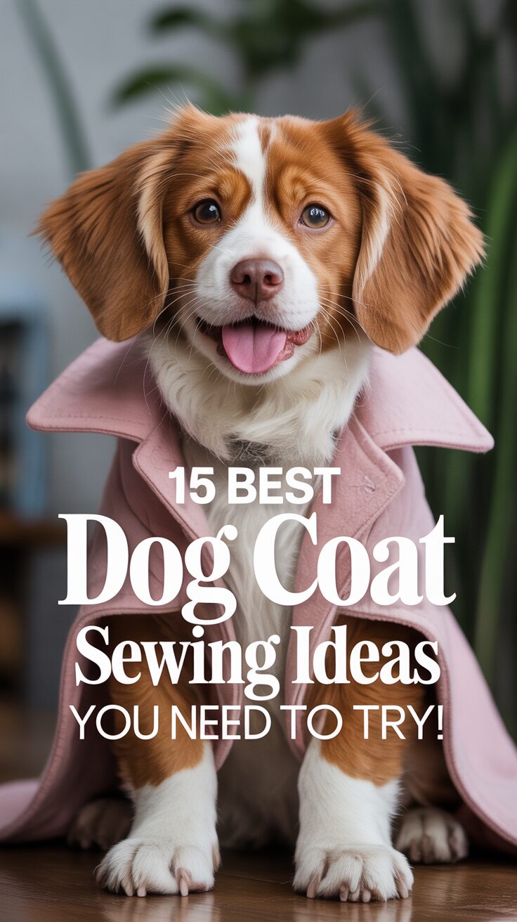 Pinterest pin for 15 Best Dog Coat Sewing Ideas You Need To Try!