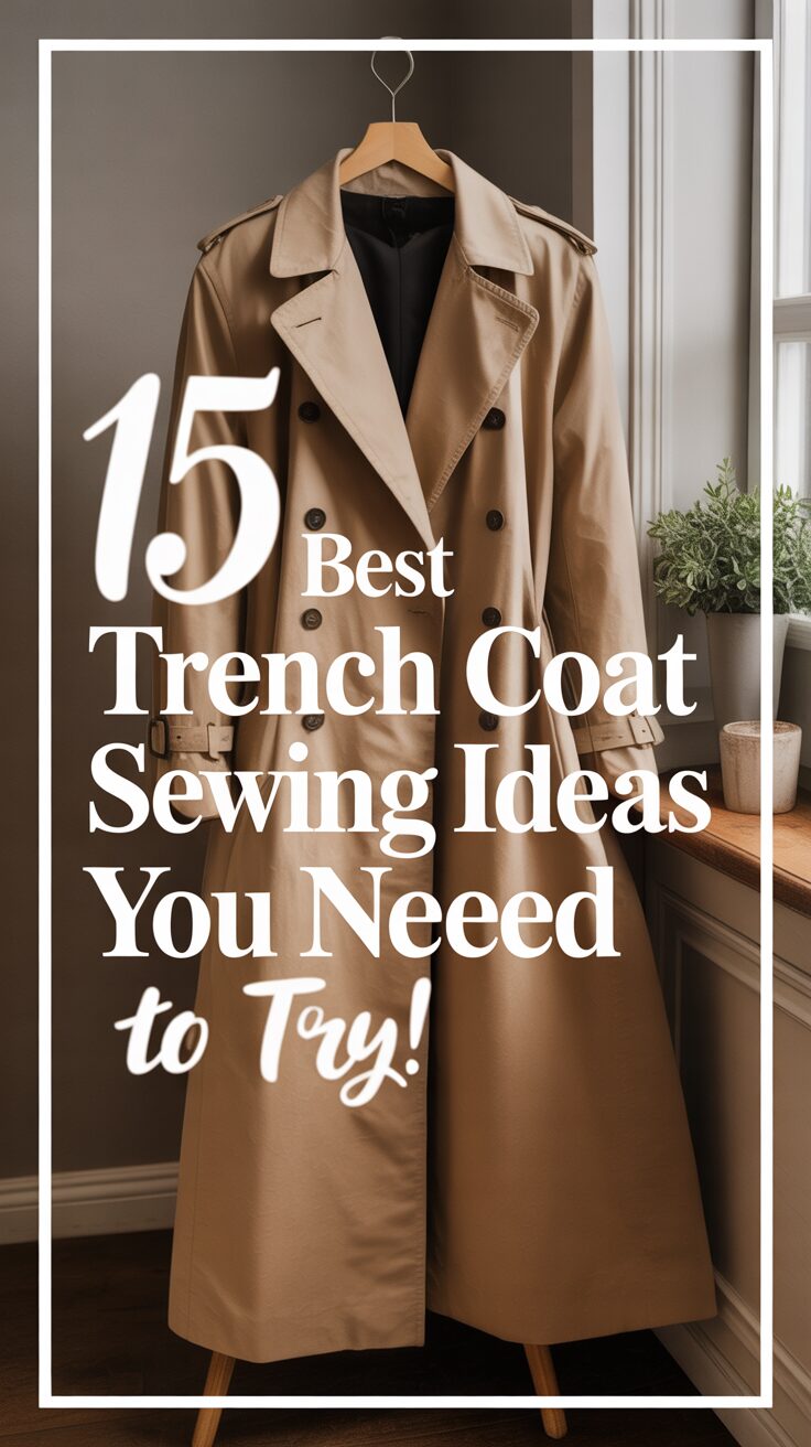 Pinterest pin for 15 Best Trench Coat Sewing Ideas You Need To Try!