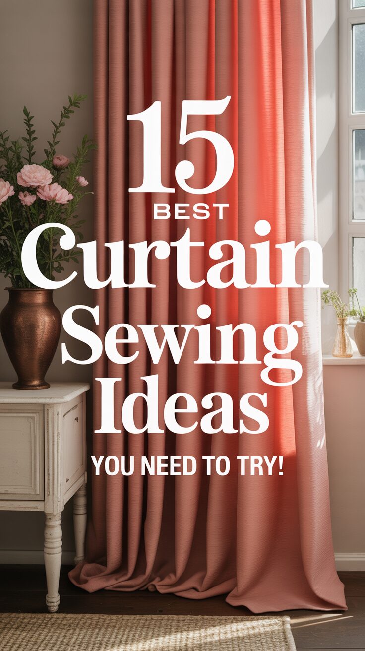 Pinterest pin for 15 Best Curtain Sewing Ideas You Need To Try!