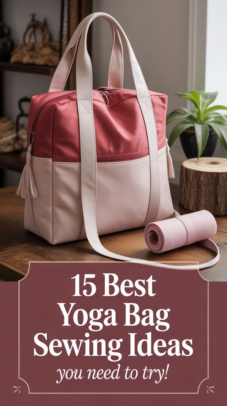 Pinterest pin for 15 Best Yoga Bag Sewing Ideas You Need To Try!