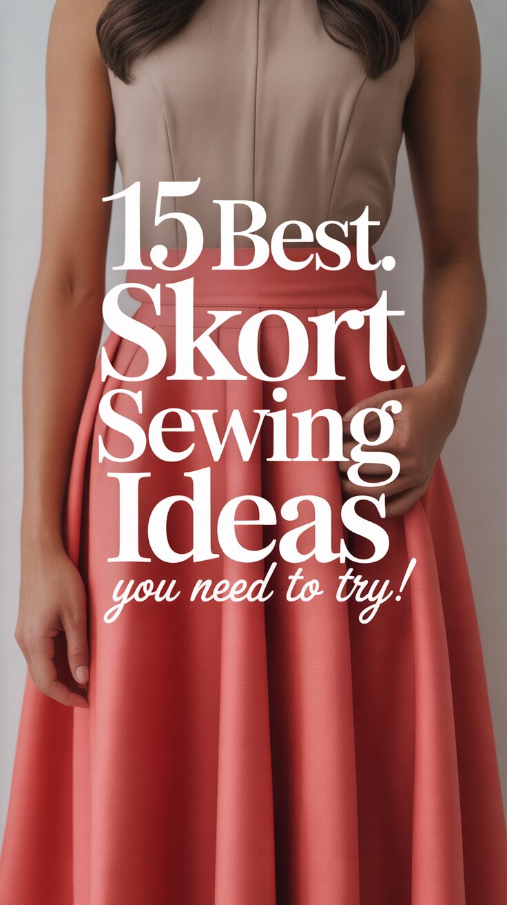 Pinterest pin for 15 Best Skort Sewing Ideas You Need To Try!
