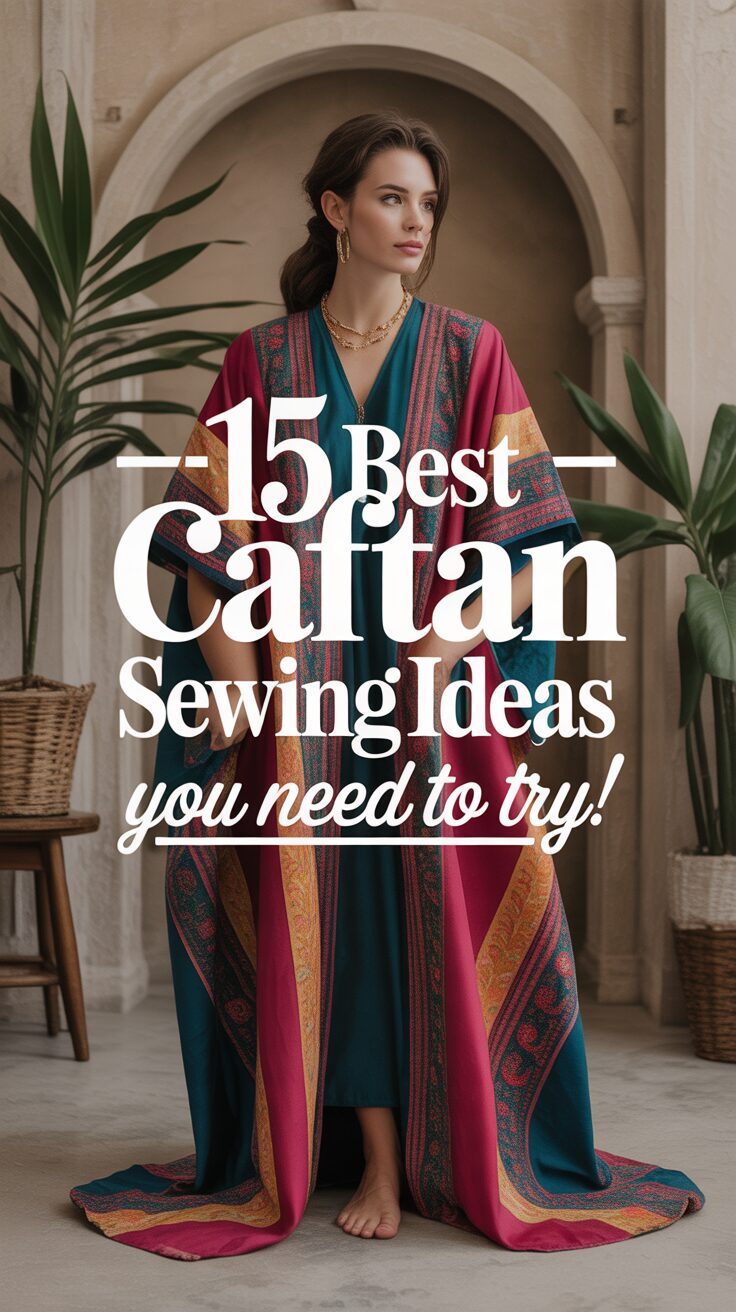 Pinterest pin for 15 Best Caftan Sewing Ideas You Need To Try!
