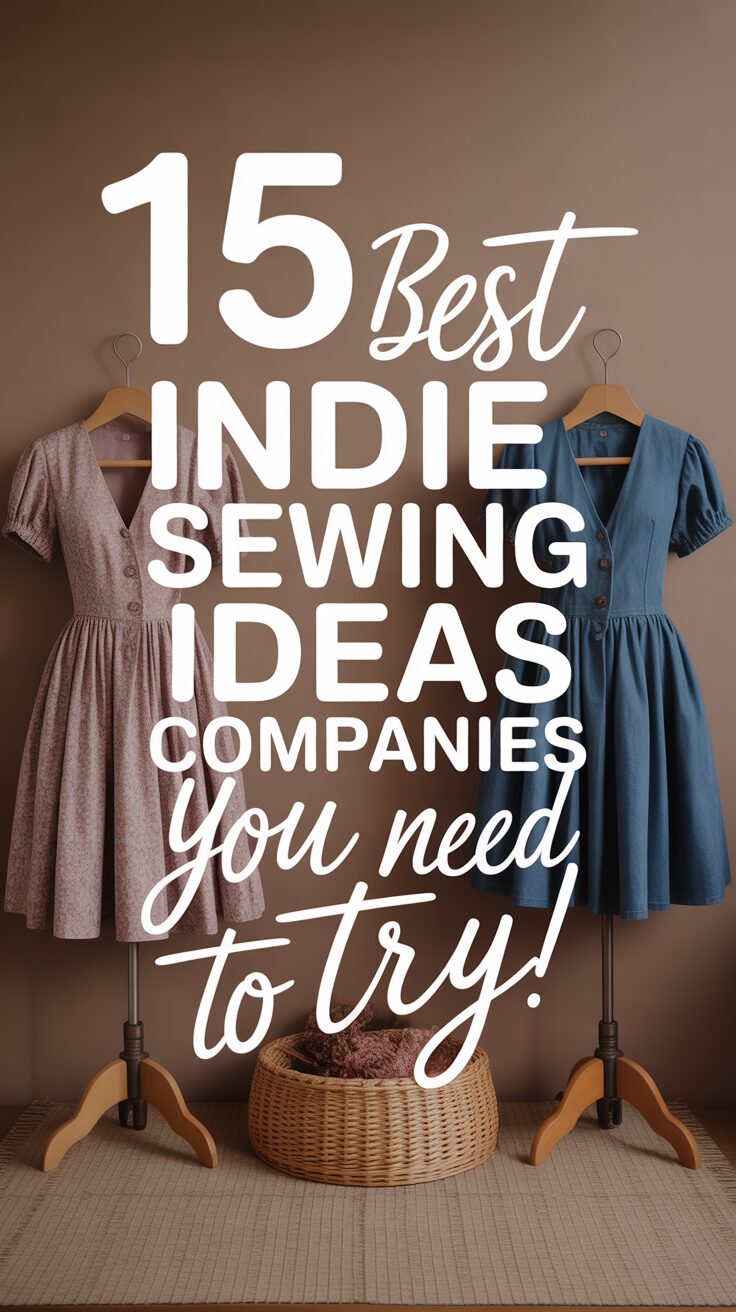 Pinterest pin for 15 Best Indie Sewing Ideas Companies You Need To Try!
