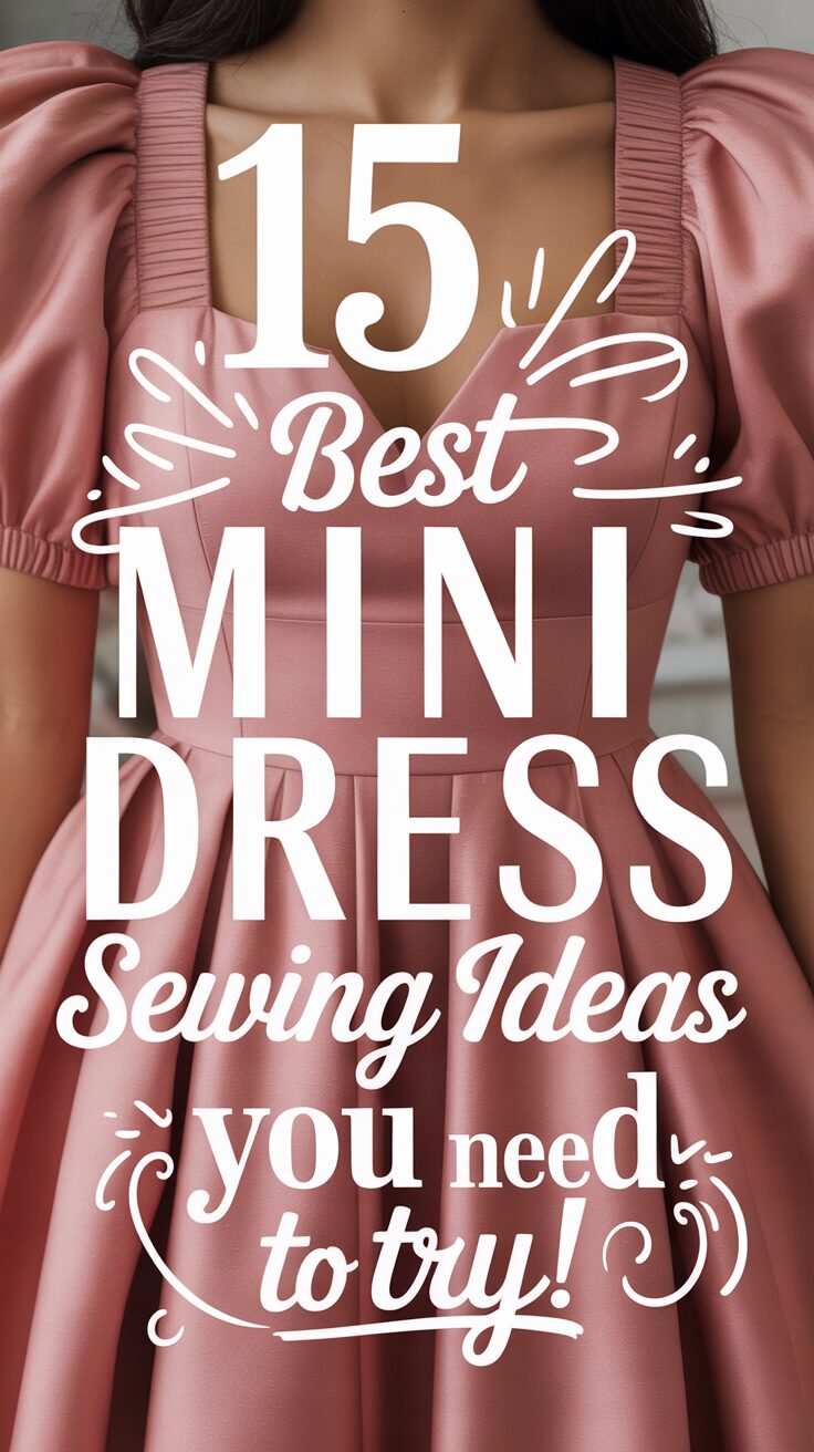 Pinterest pin for 15 Best Mini Dress Sewing Ideas You Need To Try!
