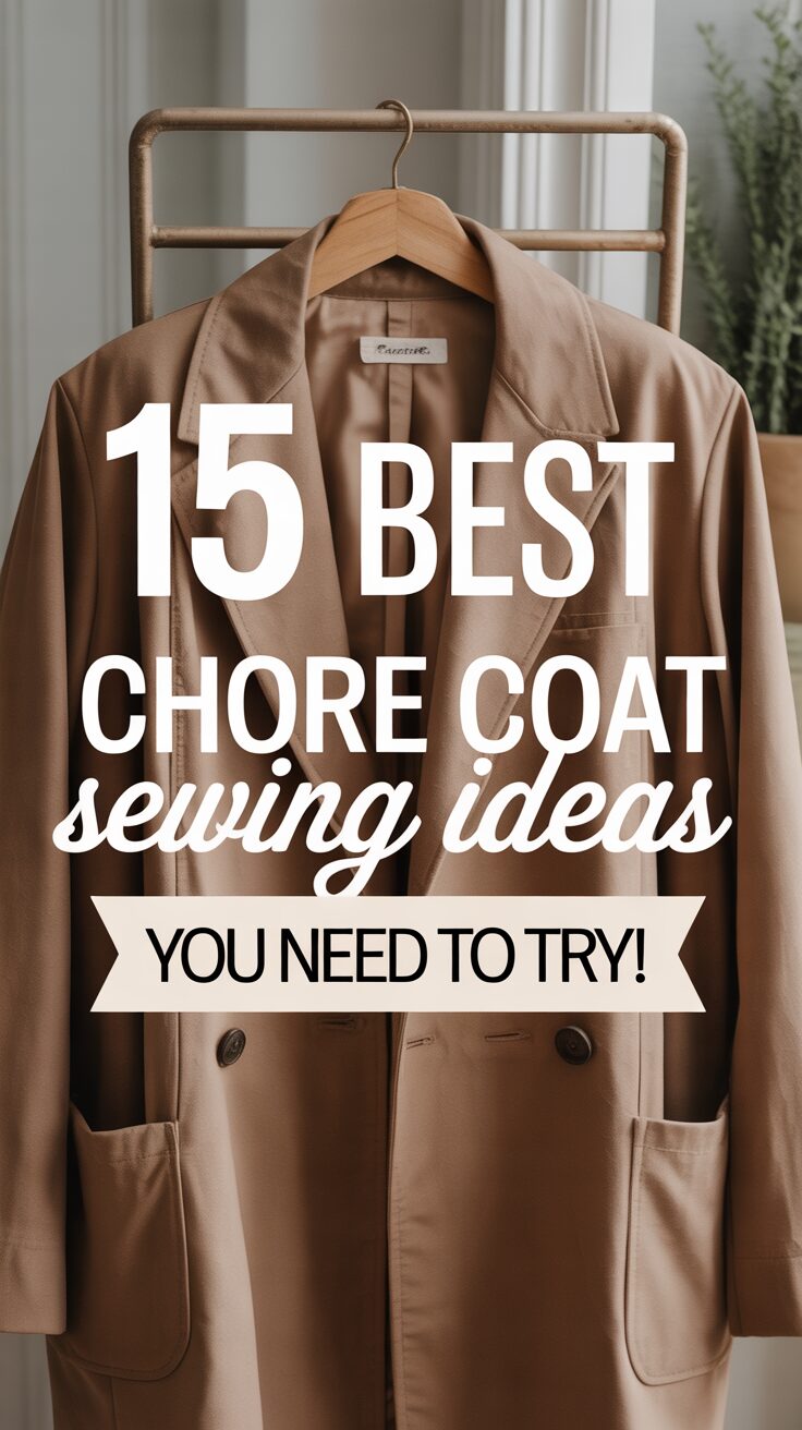 Pinterest pin for 15 Best Chore Coat Sewing Ideas You Need To Try!
