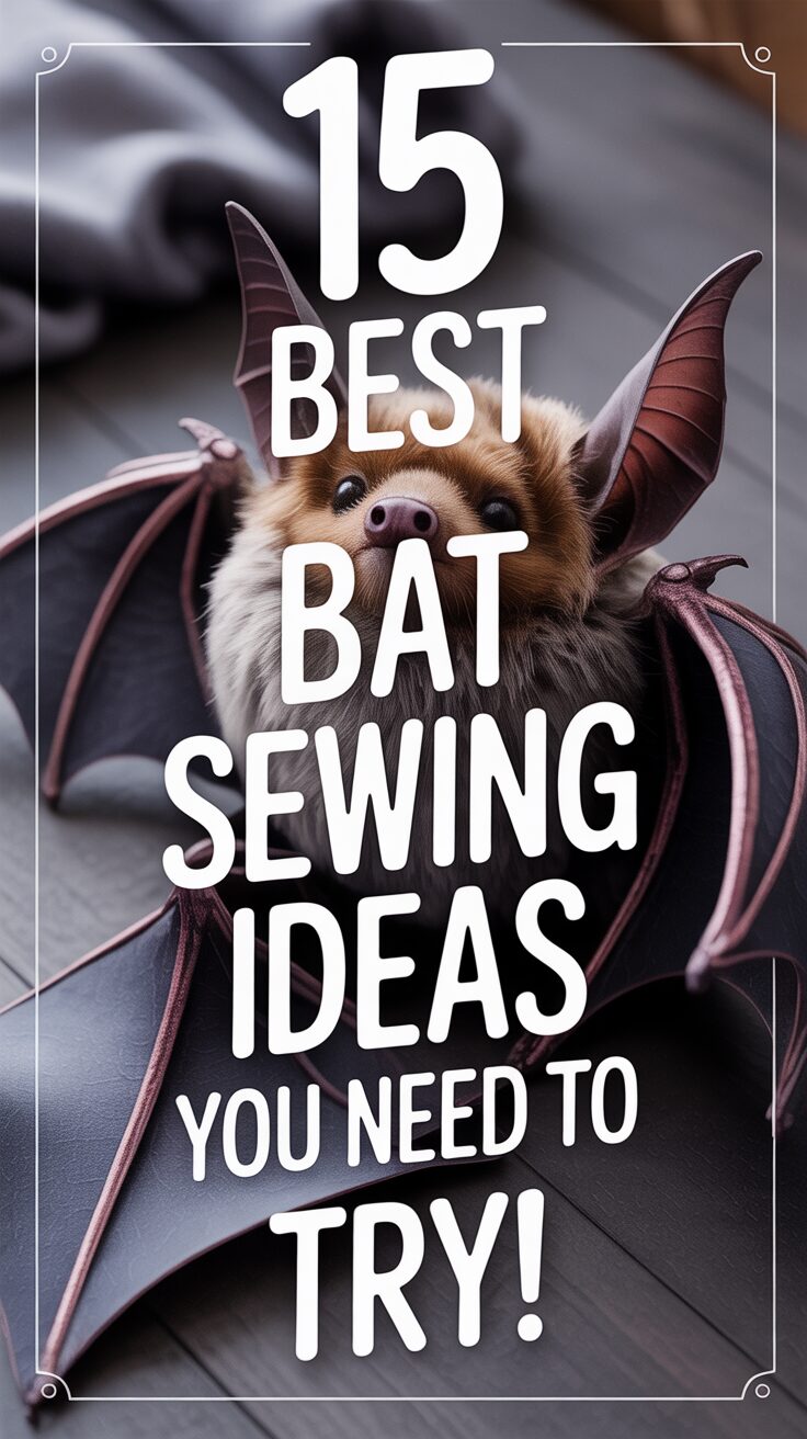 Pinterest pin for 15 Best Bat Sewing Ideas You Need To Try!