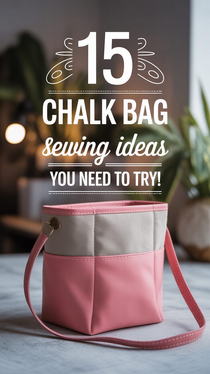Pinterest pin for 15 Best Chalk Bag Sewing Ideas You Need To Try!