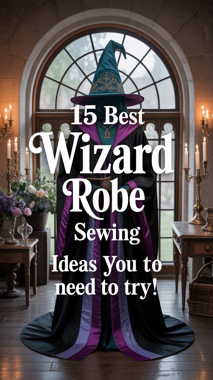 Pinterest pin for 15 Best Wizard Robe Sewing Ideas You Need To Try!