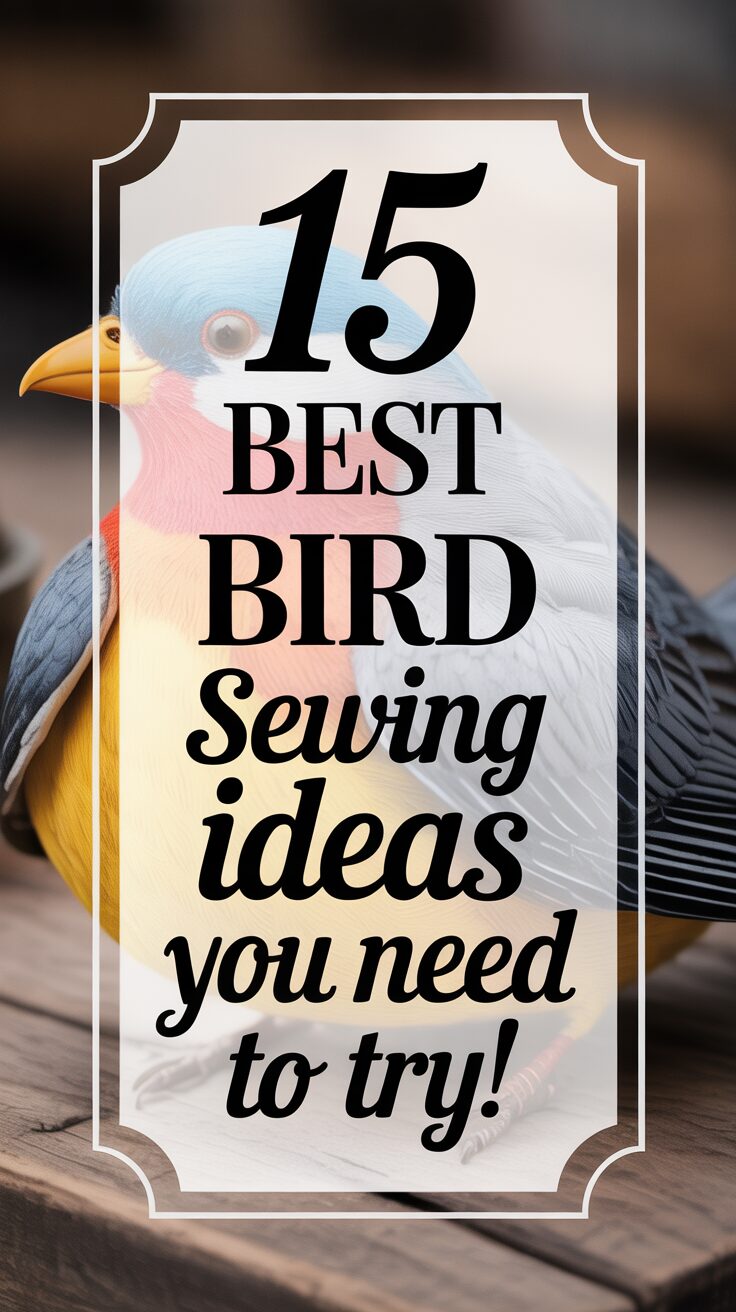 Pinterest pin for 15 Best Bird Sewing Ideas You Need To Try!