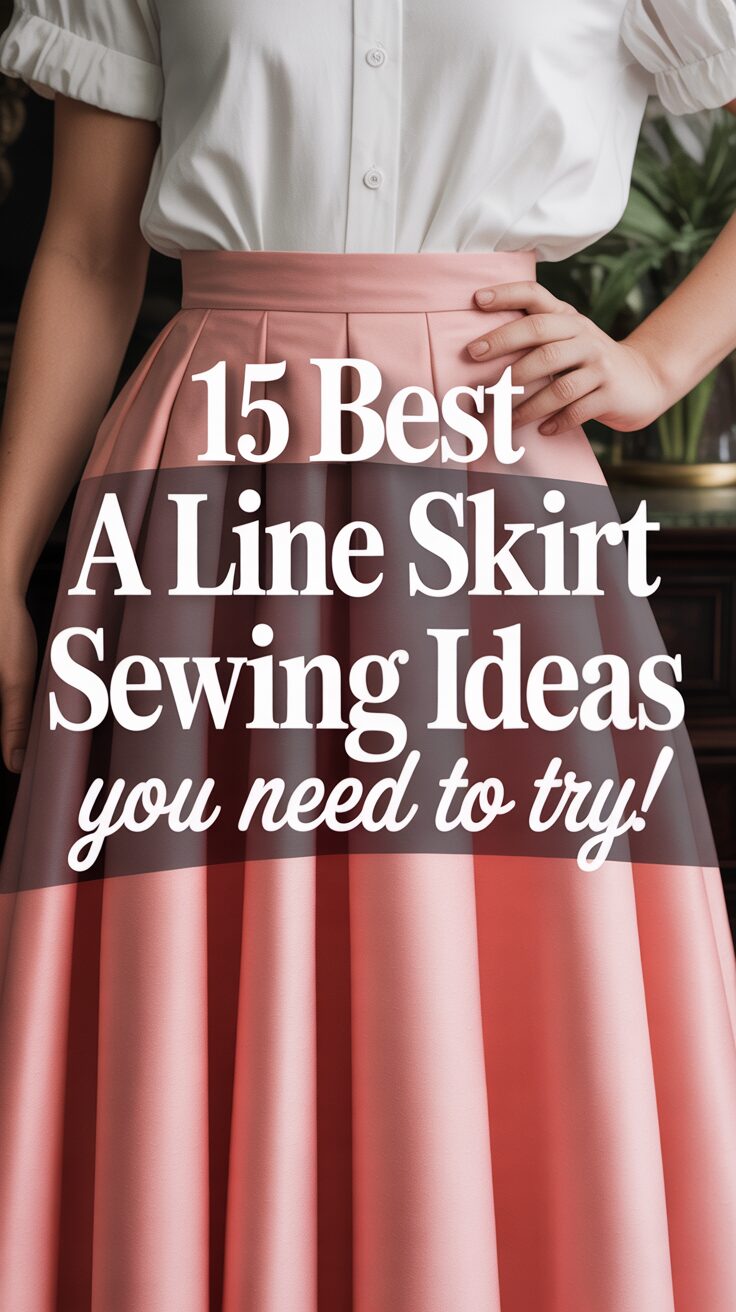 Pinterest pin for 15 Best A Line Skirt Sewing Ideas You Need To Try!