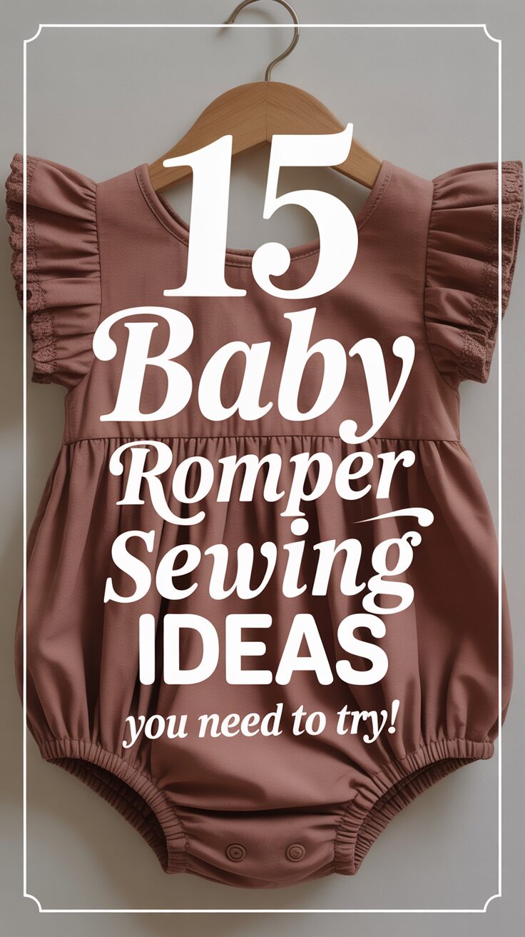 Pinterest pin for 15 Best Baby Romper Sewing Ideas You Need To Try!