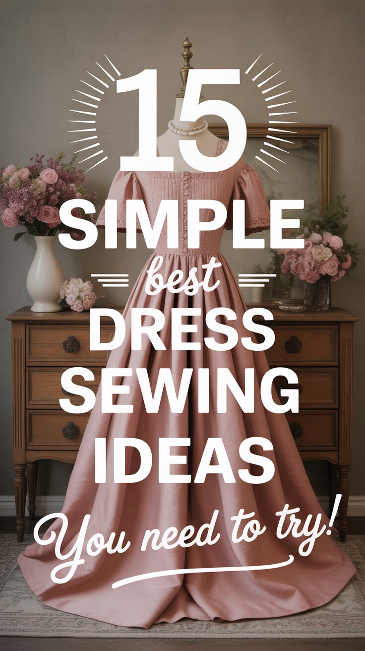 Pinterest pin for 15 Best Simple Dress Sewing Ideas You Need To Try!