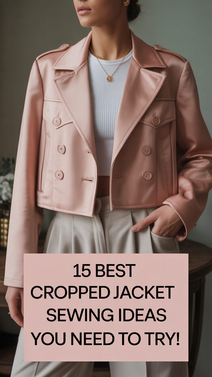 Pinterest pin for 15 Best Cropped Jacket Sewing Ideas You Need To Try!
