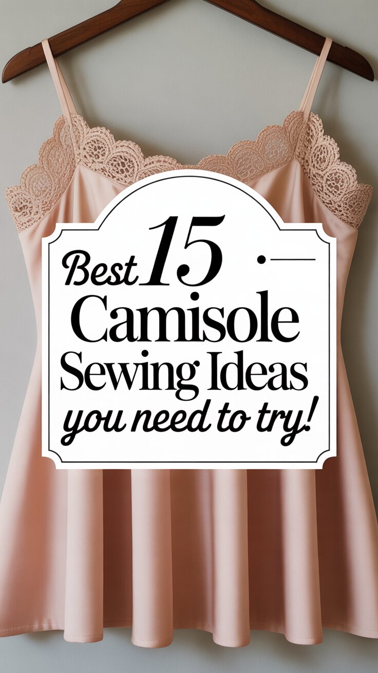 Pinterest pin for 15 Best Camisole Sewing Ideas You Need To Try!