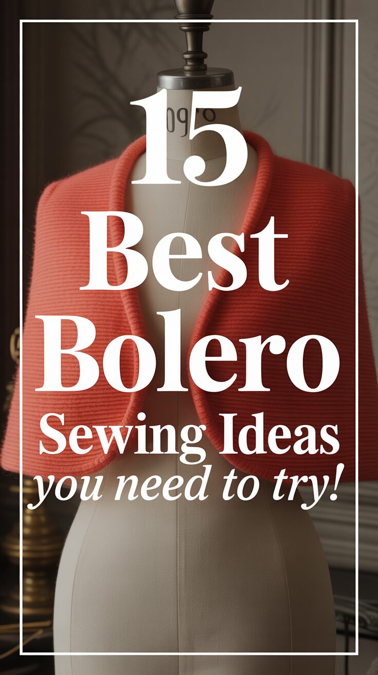 Pinterest pin for 15 Best Bolero Sewing Ideas You Need To Try!