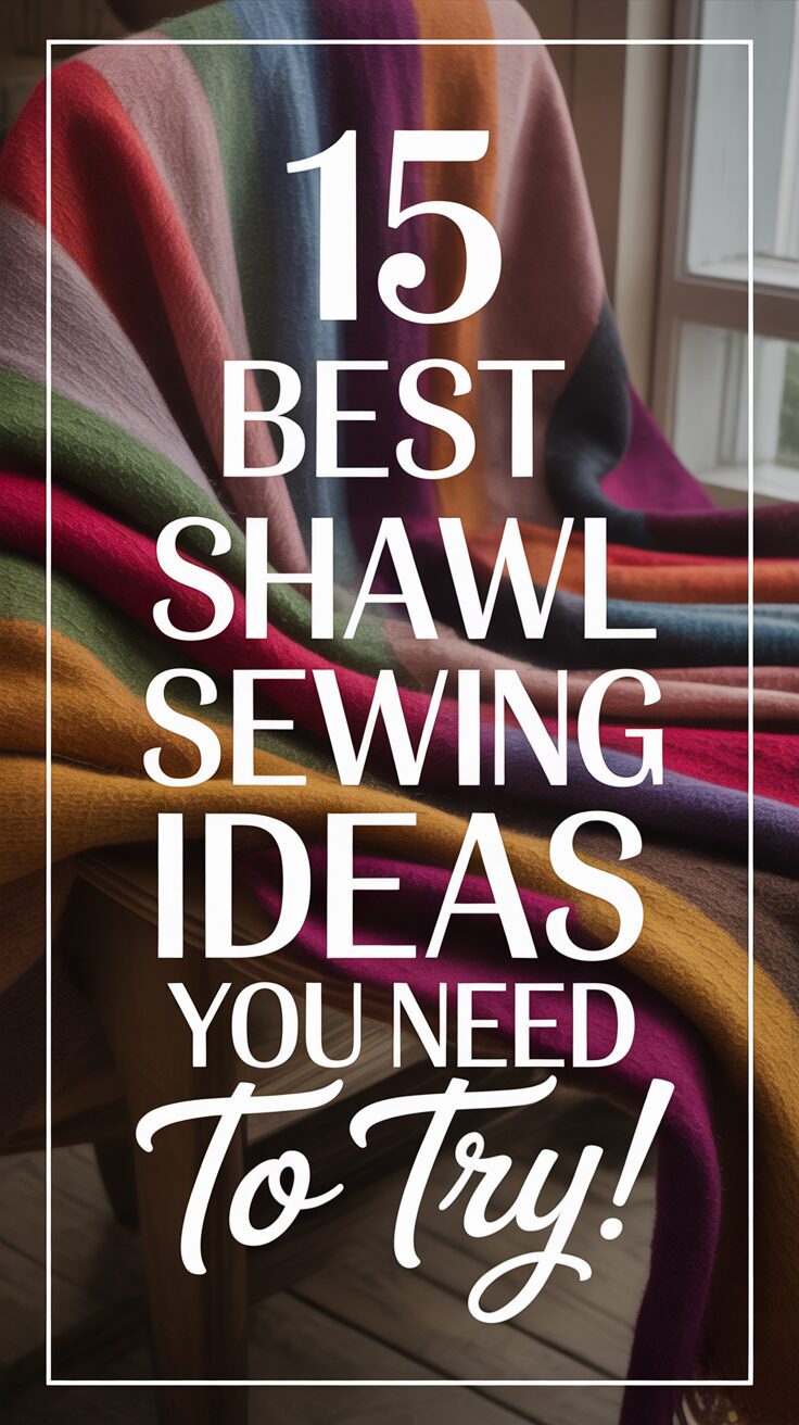 Pinterest pin for 15 Best Shawl Sewing Ideas You Need To Try!