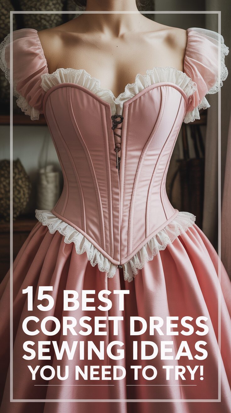 Pinterest pin for 15 Best Corset Dress Sewing Ideas You Need To Try!