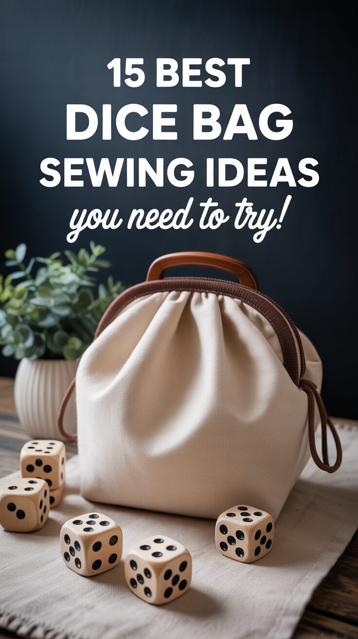 Pinterest pin for 15 Best Dice Bag Sewing Ideas You Need To Try!