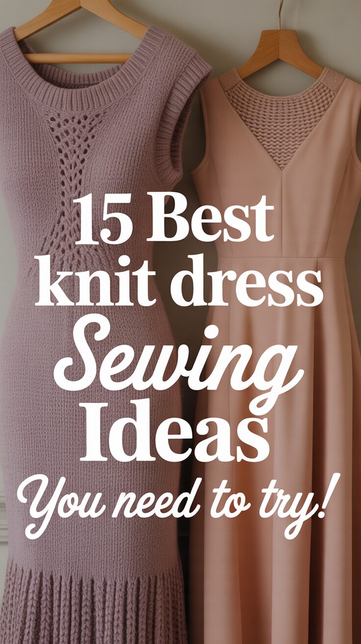 Pinterest pin for 15 Best Knit Dress Sewing Ideas You Need To Try!