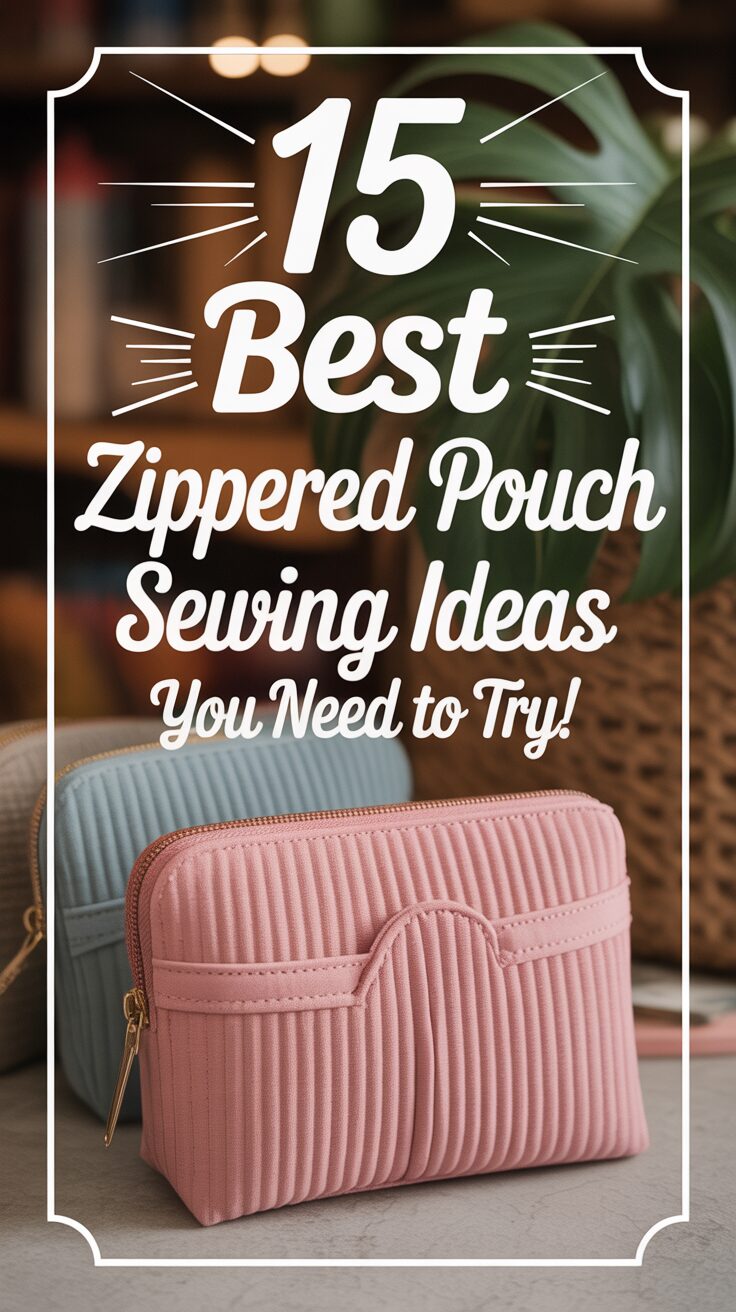 Pinterest pin for 15 Best Zippered Pouch Sewing Ideas You Need To Try!