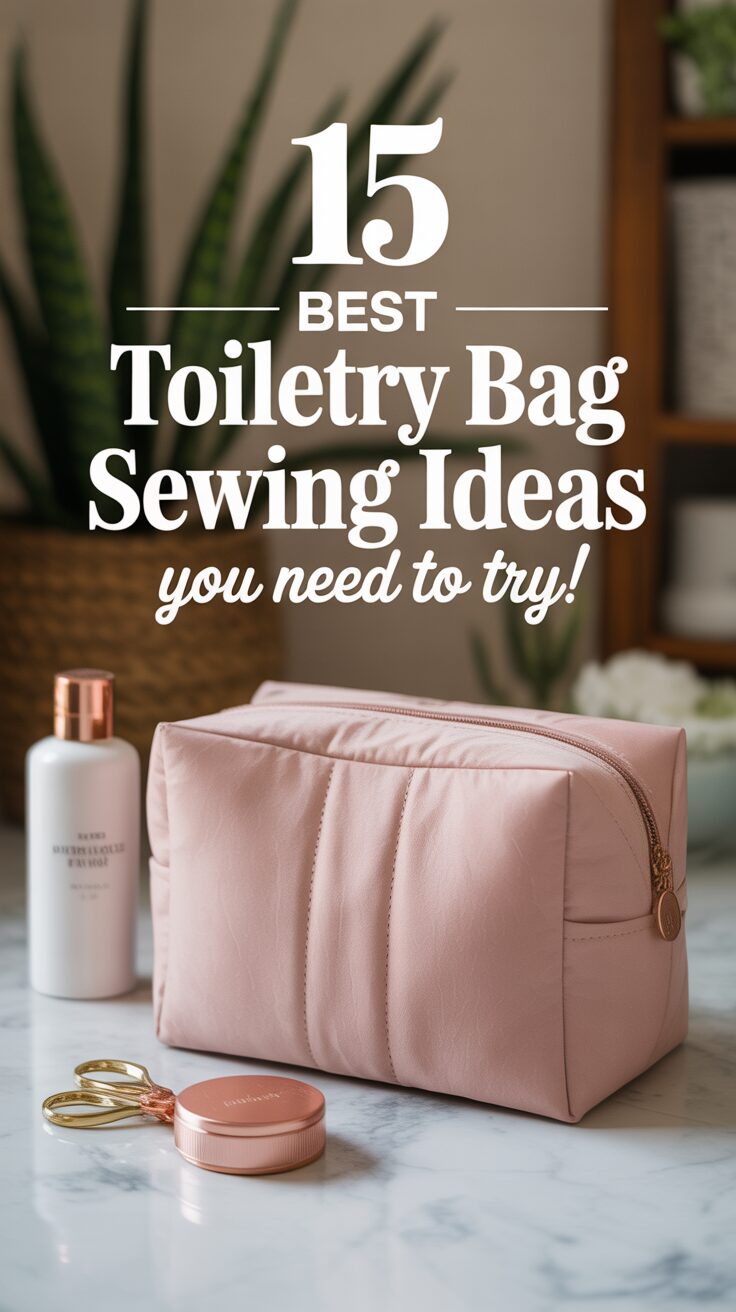 Pinterest pin for 15 Best Toiletry Bag Sewing Ideas You Need To Try!