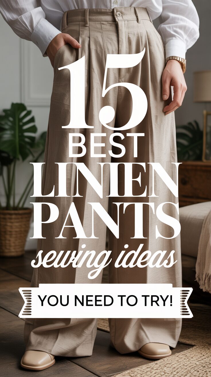 Pinterest pin for 15 Best Linen Pants Sewing Ideas You Need To Try!