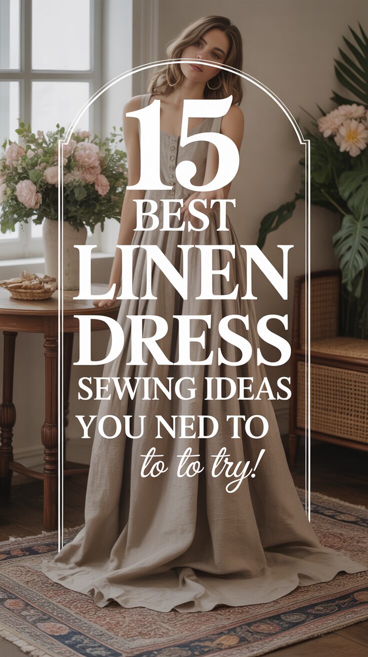 Pinterest pin for 15 Best Linen Dress Sewing Ideas You Need To Try!