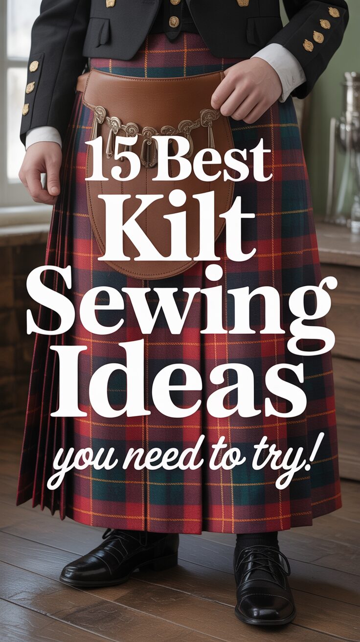 Pinterest pin for 15 Best Kilt Sewing Ideas You Need To Try!