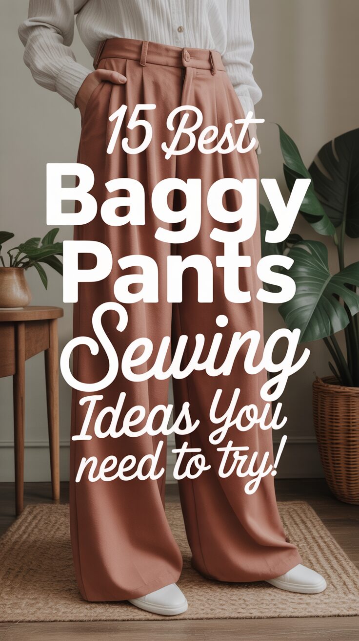 Pinterest pin for 15 Best Baggy Pants Sewing Ideas You Need To Try!