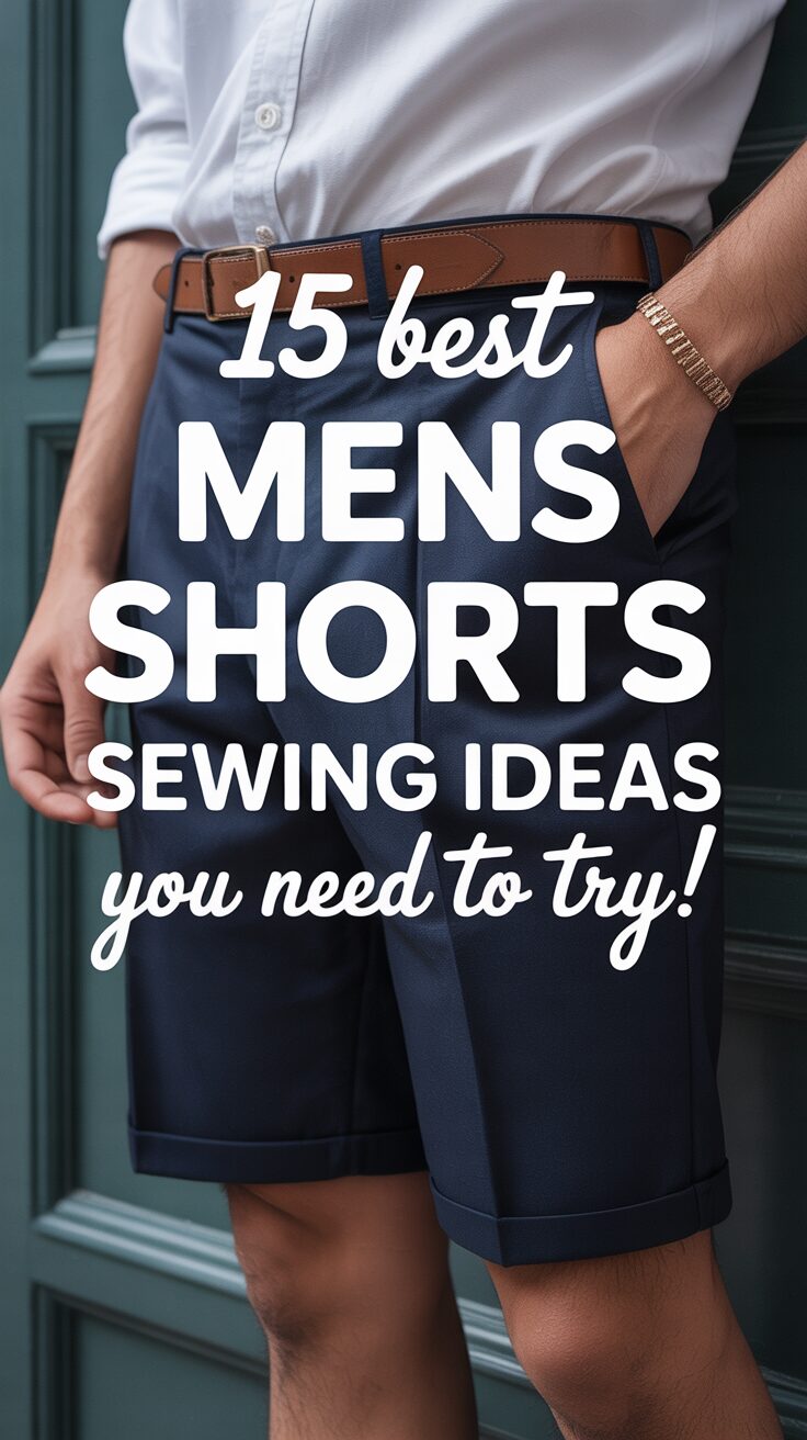 Pinterest pin for 15 Best Mens Shorts Sewing Ideas You Need To Try!