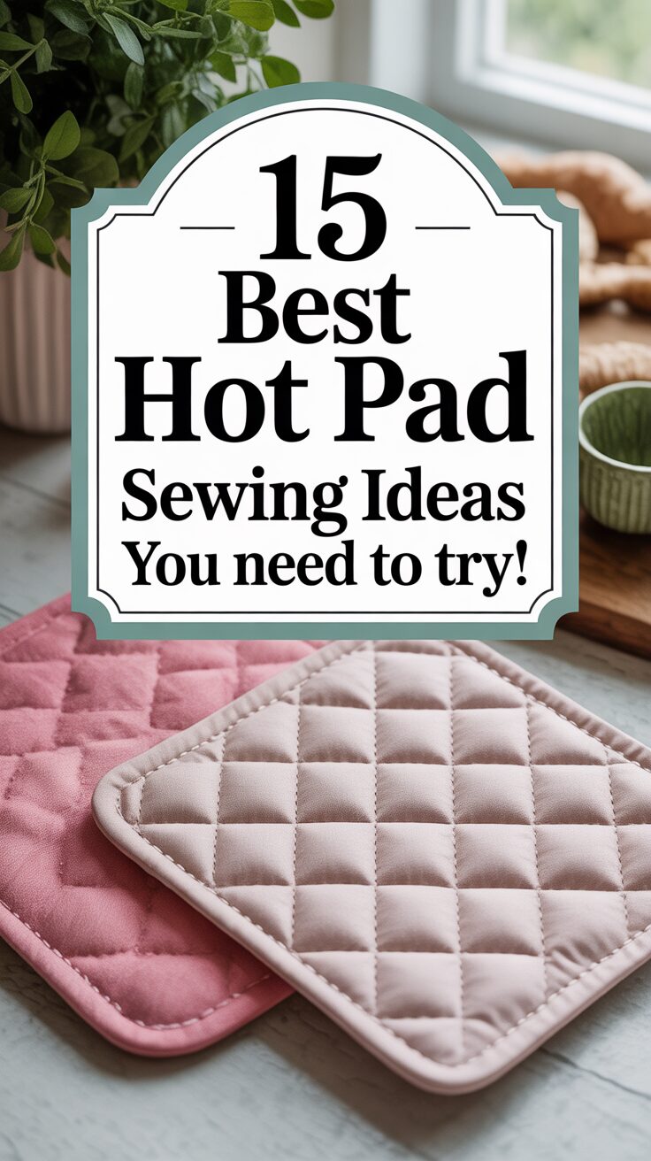 Pinterest pin for 15 Best Hot Pad Sewing Ideas You Need To Try!