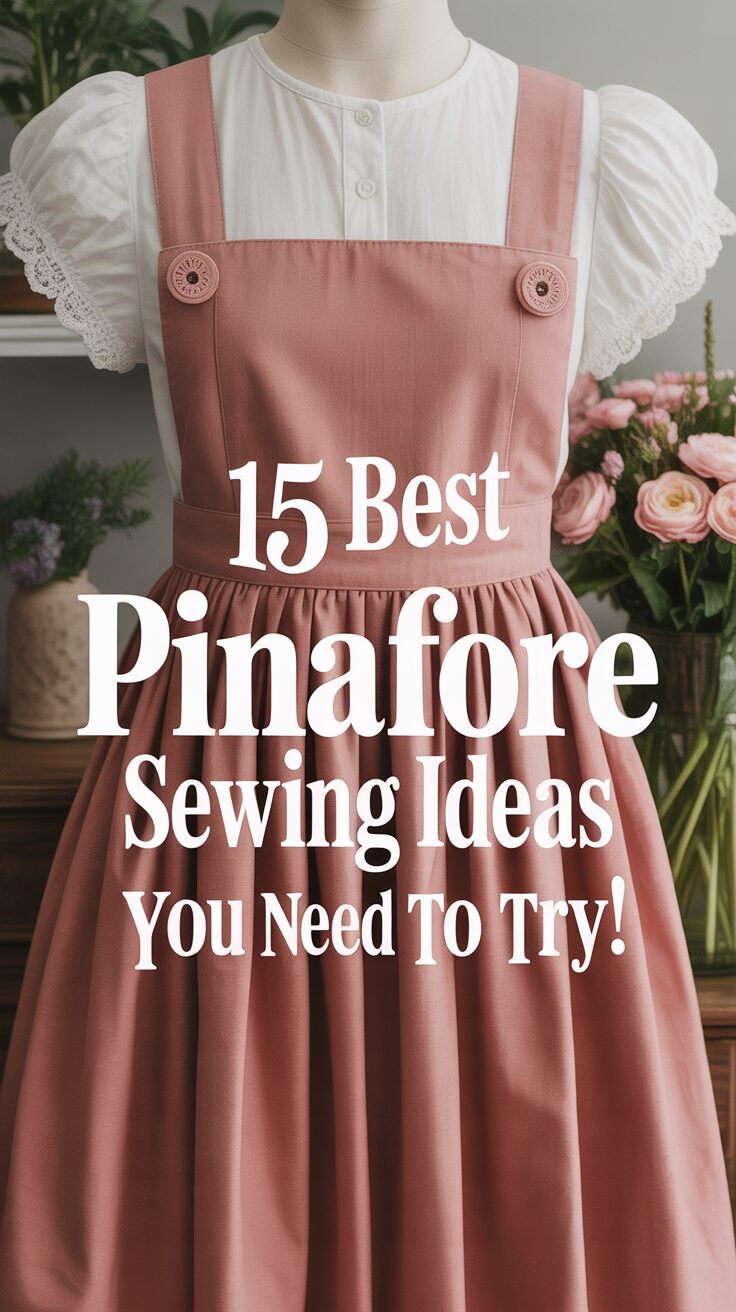 Pinterest pin for 15 Best Pinafore Sewing Ideas You Need To Try!