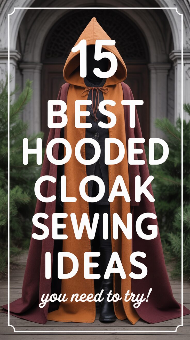 Pinterest pin for 15 Best Hooded Cloak Sewing Ideas You Need To Try!