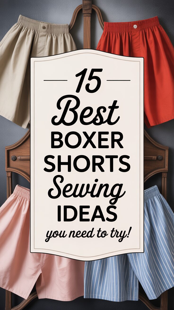 Pinterest pin for 15 Best Boxer Shorts Sewing Ideas You Need To Try!