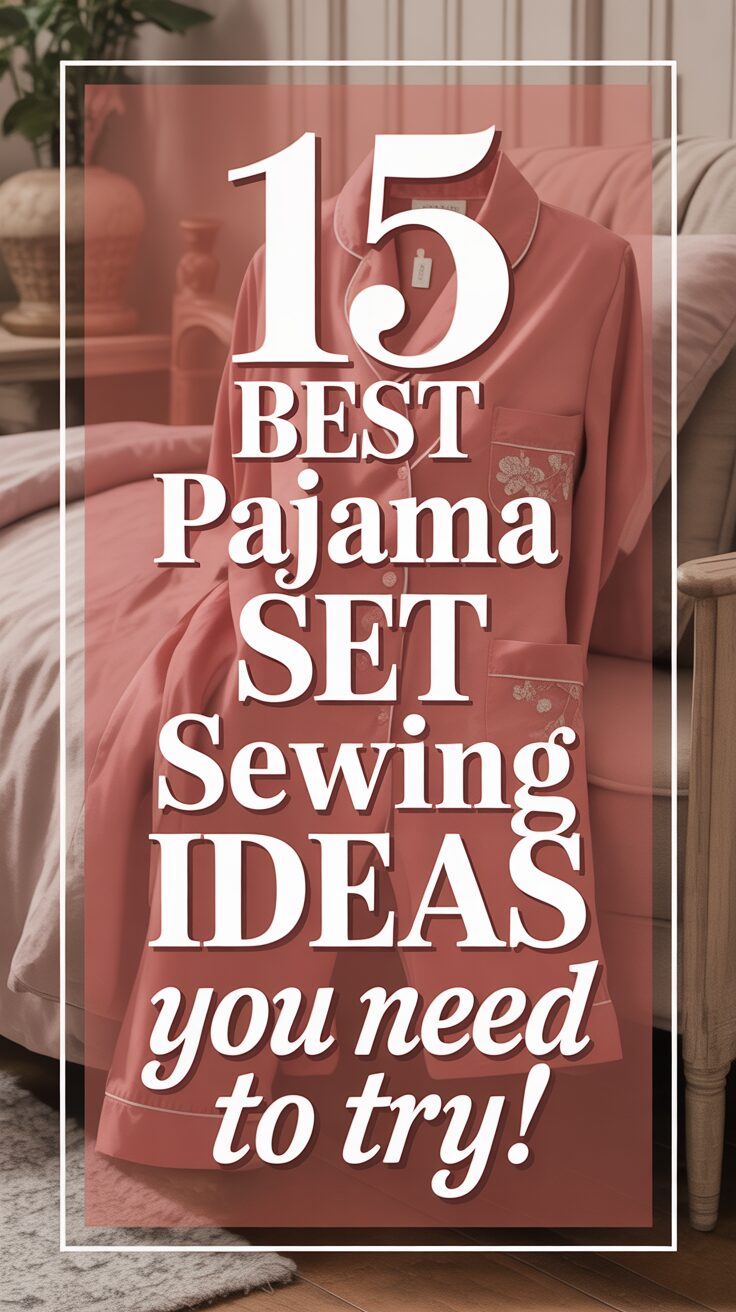 Pinterest pin for 15 Best Pajama Set Sewing Ideas You Need To Try!